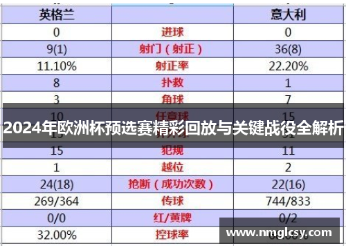 2024年欧洲杯预选赛精彩回放与关键战役全解析